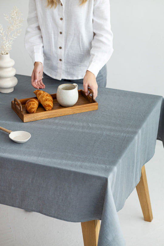 Linen Tablecloth Grey Color - Daily Linen