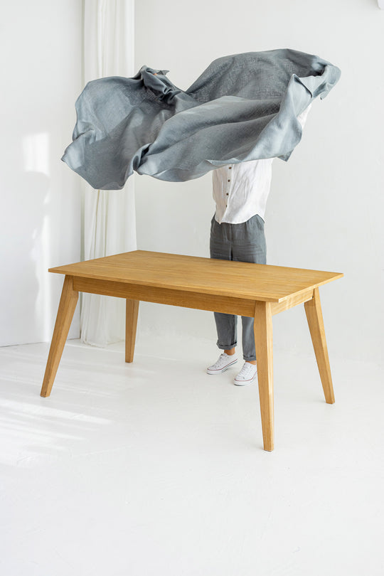 Linen Tablecloth Grey Color - Daily Linen