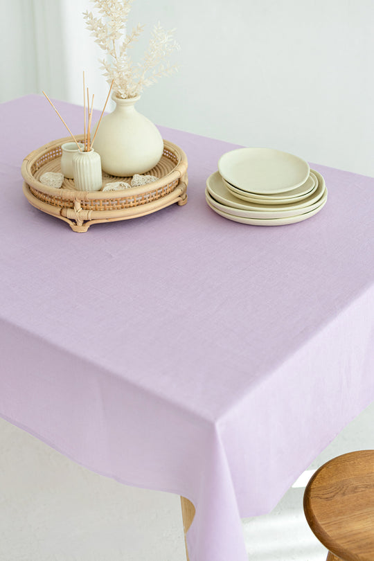 Lavender Linen Tablecloth 2