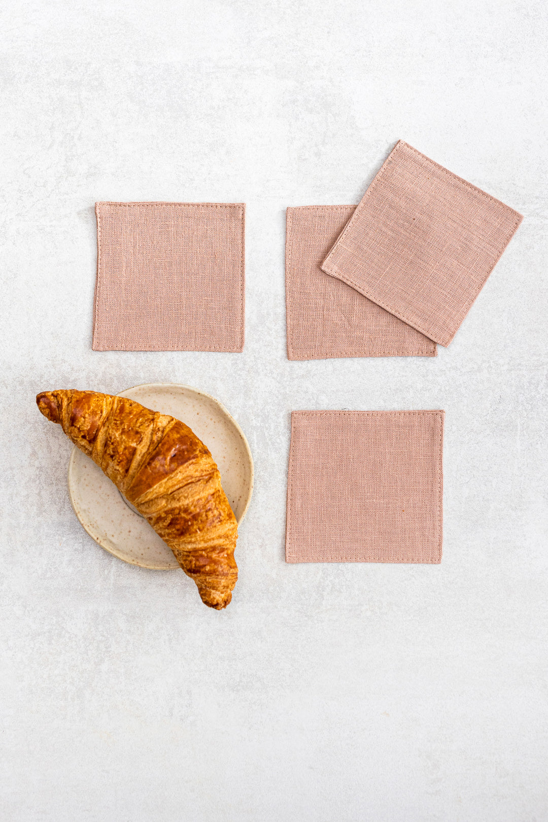 Powder Color Linen Coasters Set Of 4 - Daily Linen