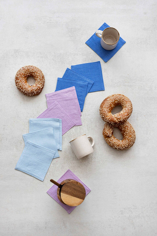 Linen Coasters Set Of 4 In Various Colors 2 - Daily Linen