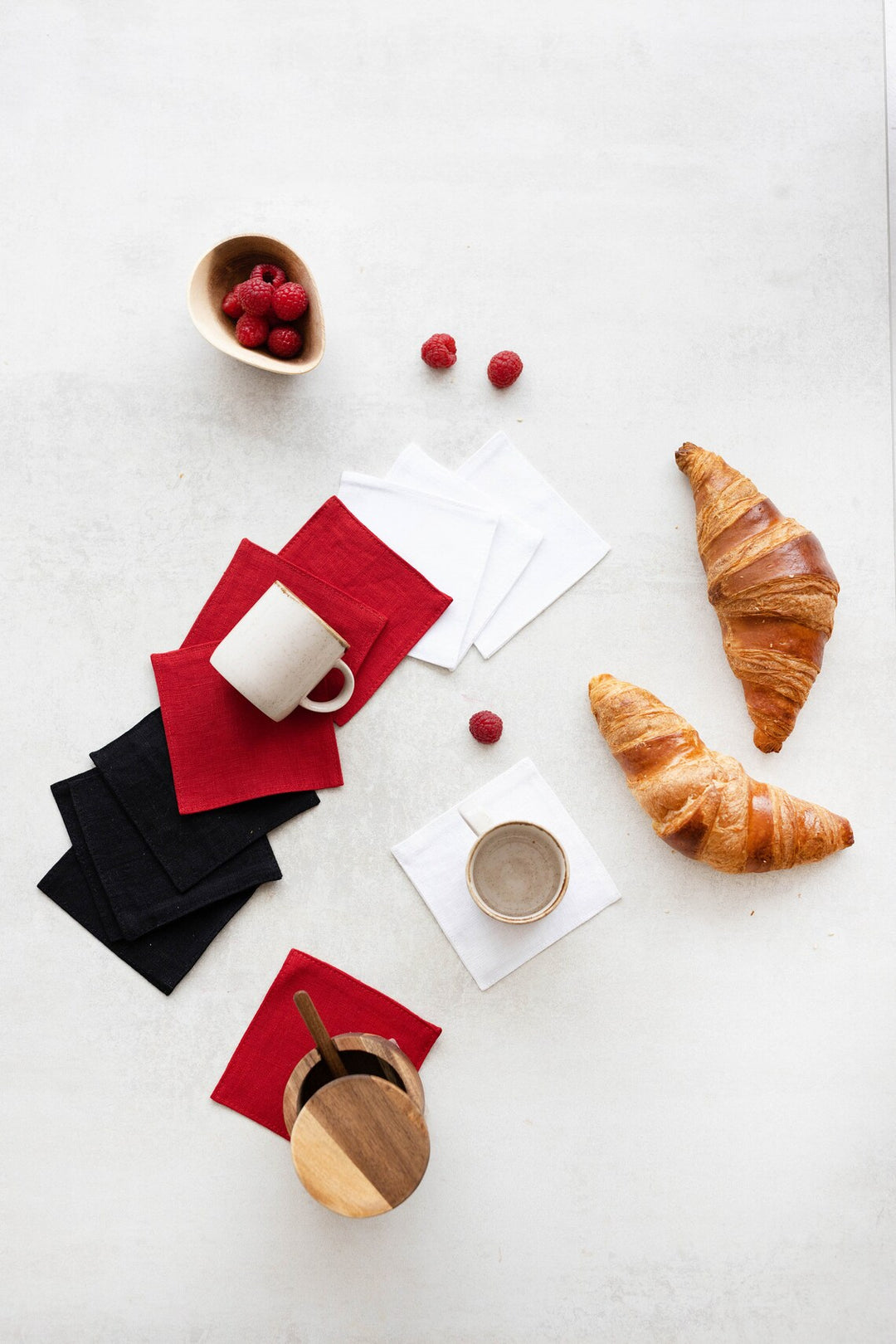 Linen Coasters Set Of 4 In Various Colors 3 - Daily Linen
