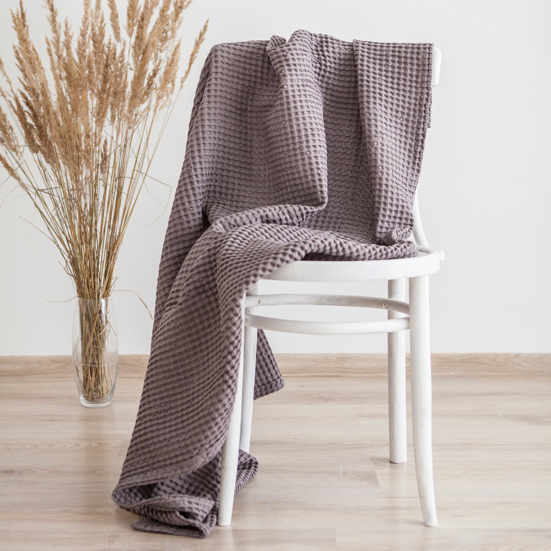 Waffle Bath Linen Towel In Grey Color - Daily Linen