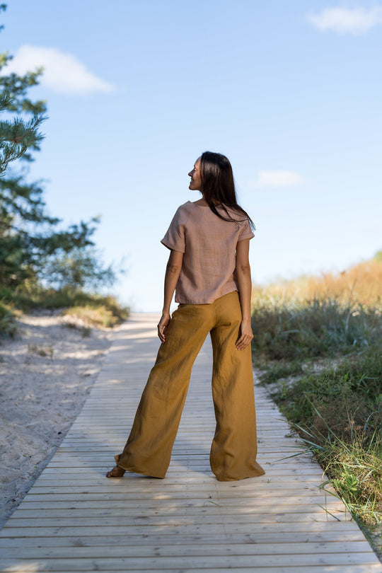 Linen Blouse NORA Powder Color 4 - Daily Linen