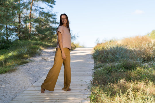 Linen Blouse NORA Powder Color 5 - Daily Linen