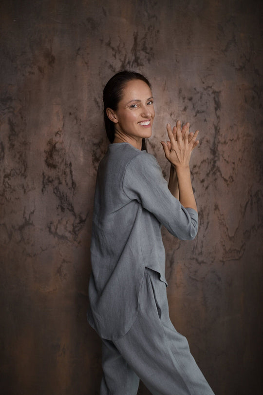 Linen Button Down Shirt ICEBERG 4