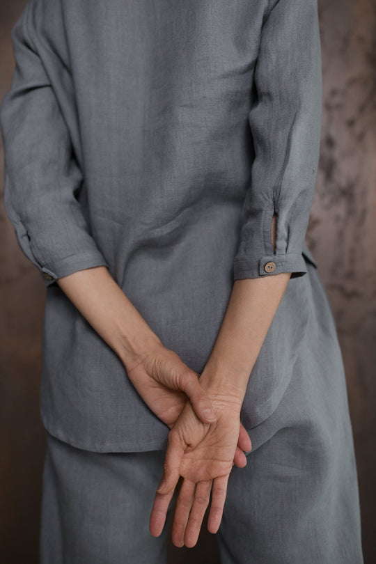 Linen Button Down Shirt ICEBERG 6