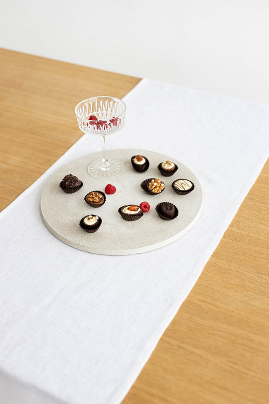 Table Decorated With White Color Linen Table Runner 1 - Daily Linen