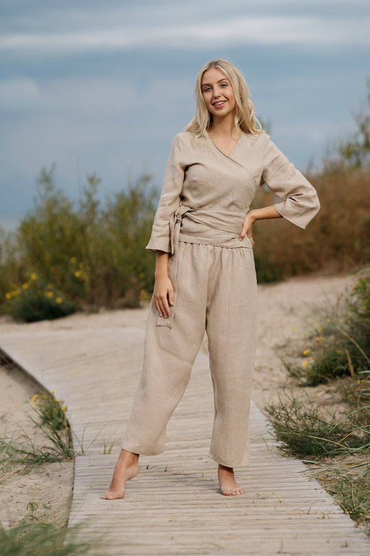 Wrap Linen Top MADEIRA | Daily Linen