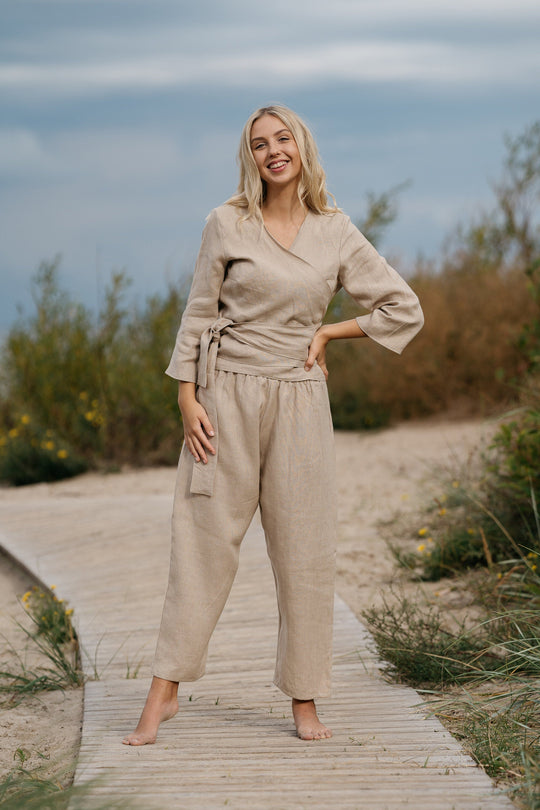 Wrap Linen Top MADEIRA | Daily Linen