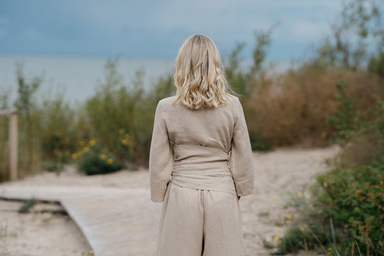 Wrap Linen Top MADEIRA | Daily Linen