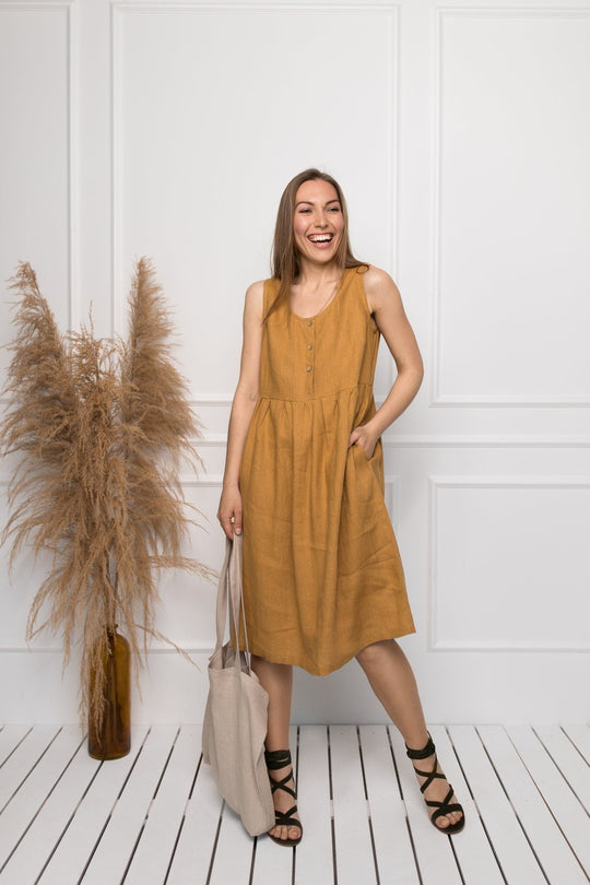 Linen Sleeveless Dress BARBARA | Daily Linen