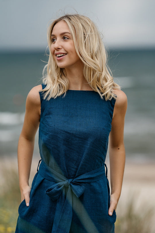 Linen Wrap Jumpsuit DICEY | Daily Linen