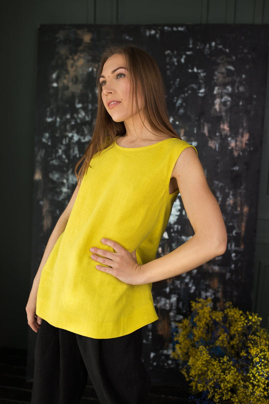 Oversized Linen Tank Top | Daily Linen