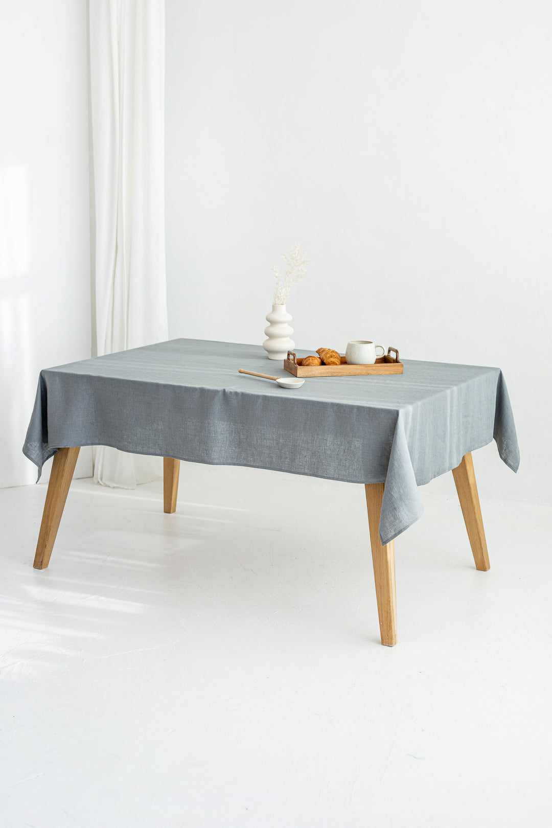 Linen Tablecloth Grey Color - Daily Linen