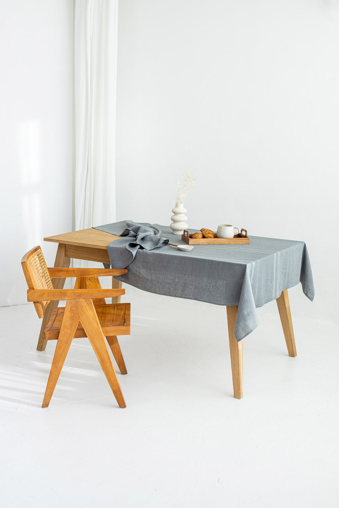 Linen Tablecloth Grey Color - Daily Linen