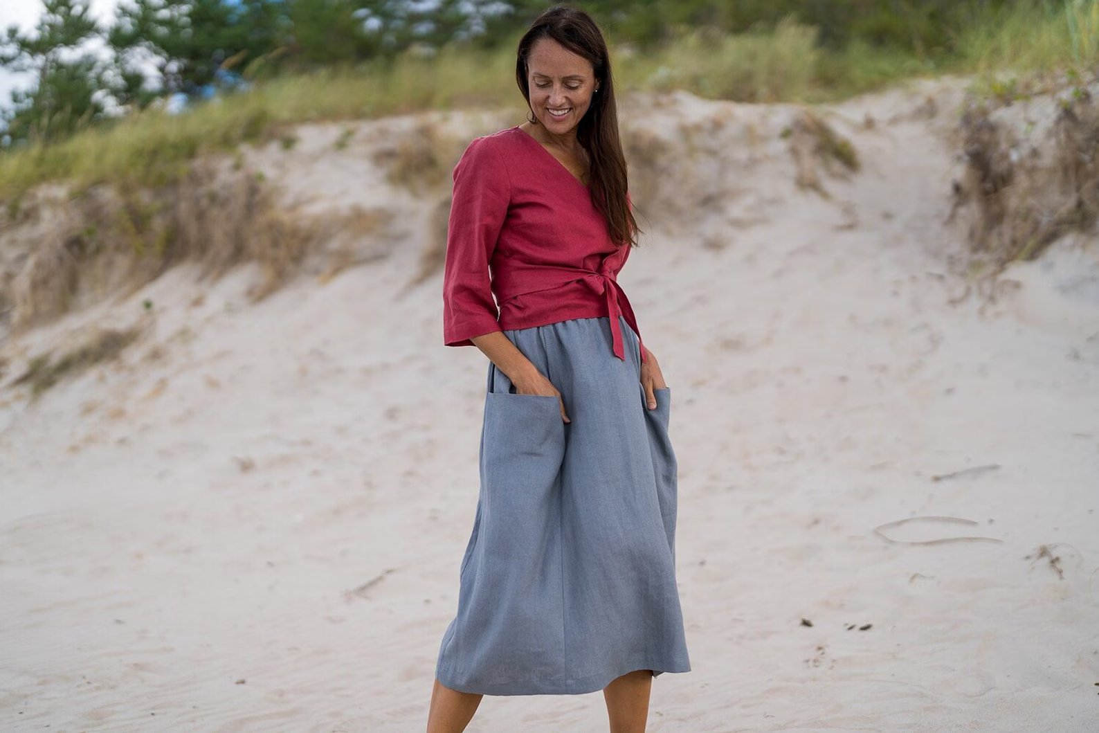 Maternity skirts with pockets clearance