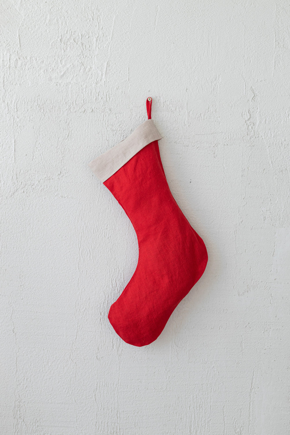 Christmas Linen Stocking Red Color - Daily Linen