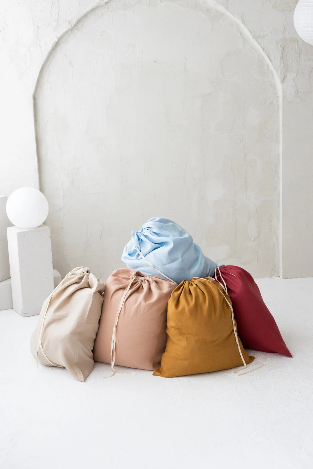 Linen Laundry Bag In Amber Yellow 1 - Daily Linen