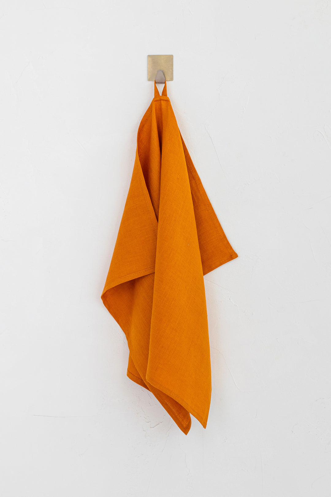 Hanging Linen Tea Towel In Mustard Color - Daily Linen