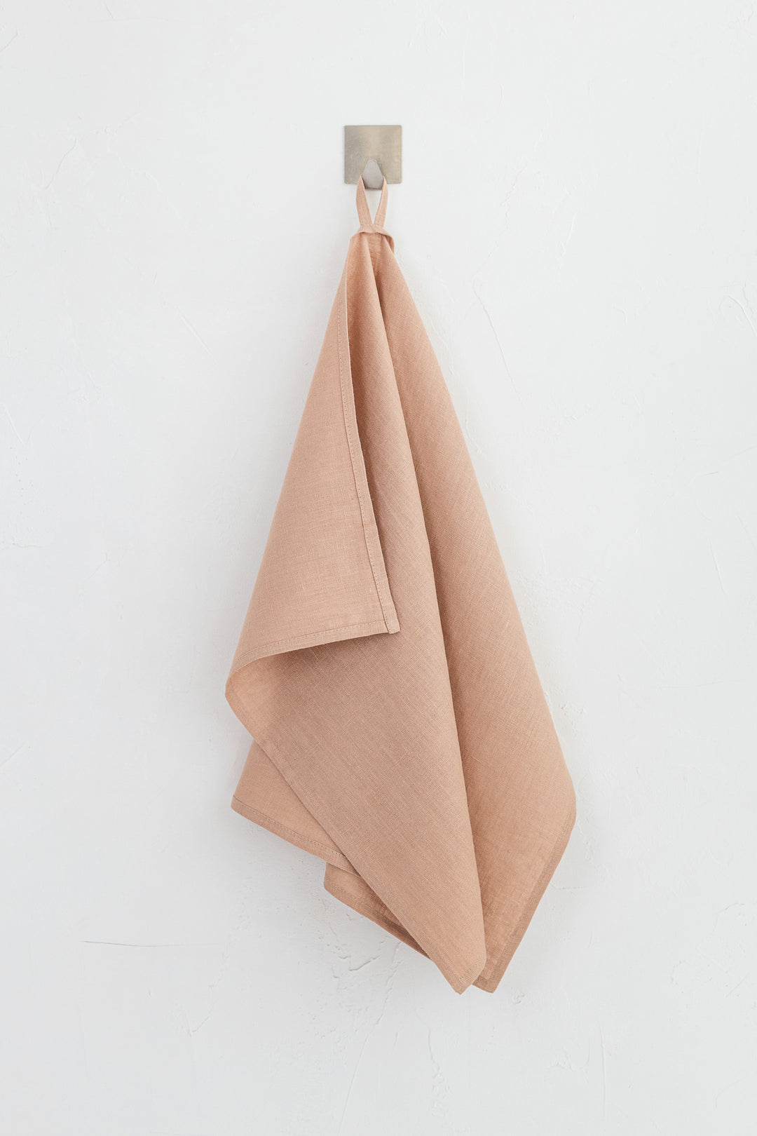 Hanging Linen Tea Towel In Powder Color - Daily Linen