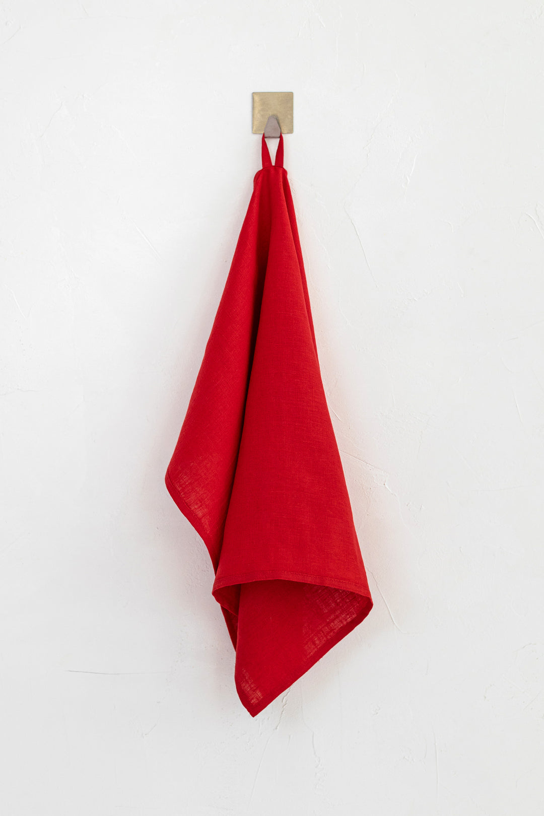 Hanging Linen Tea Towel In Red Color - Daily Linen