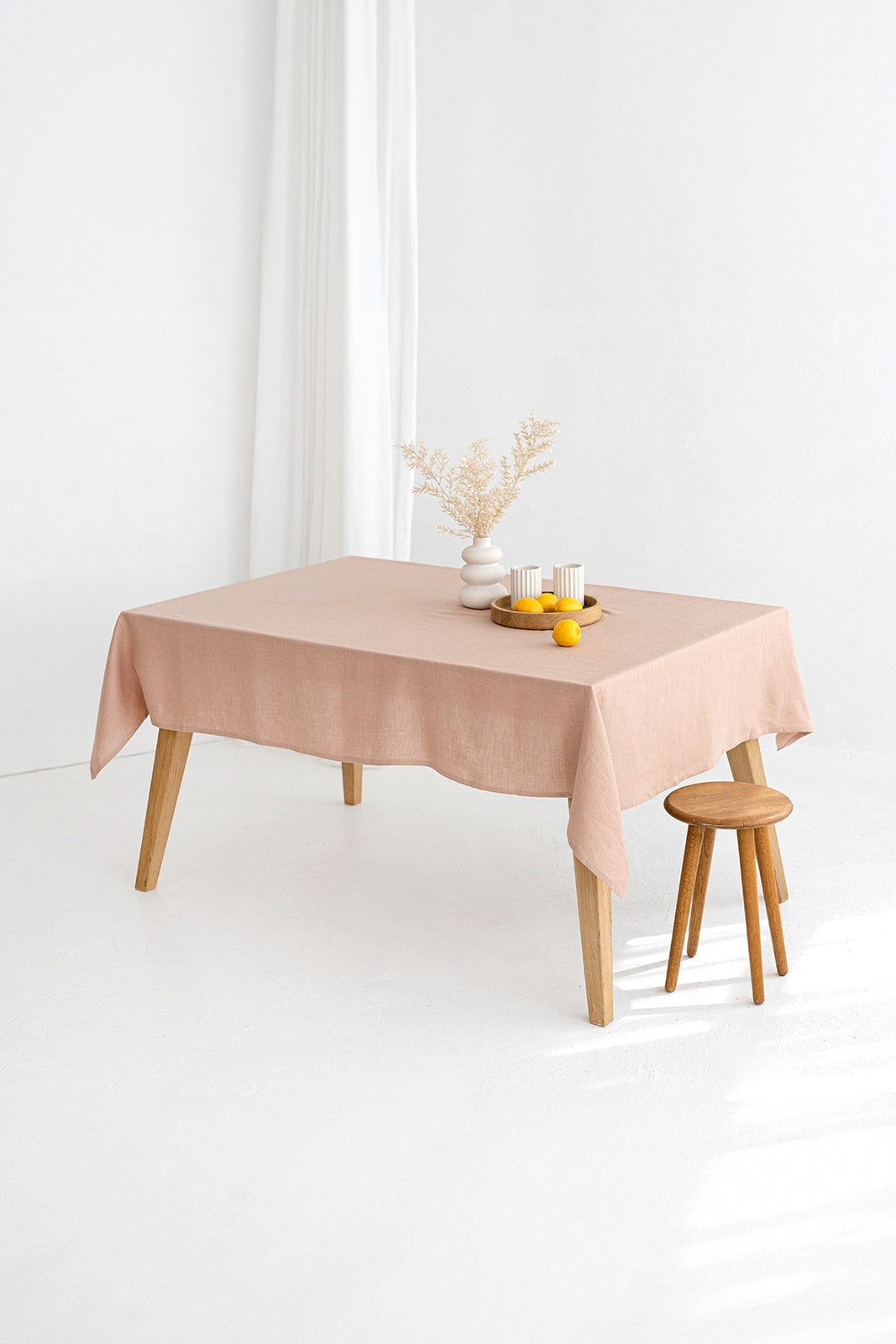 Powder Color Linen Tablecloth Made By Daily Linen