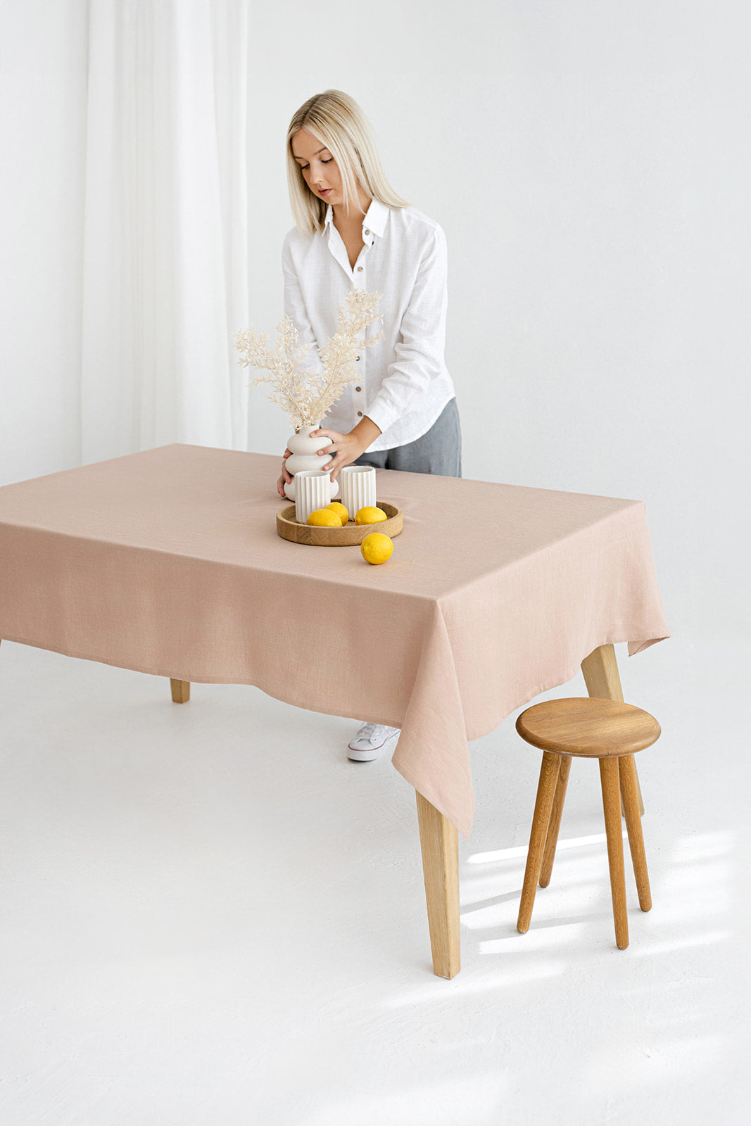 Powder Color Linen Tablecloth Made By Daily Linen 2