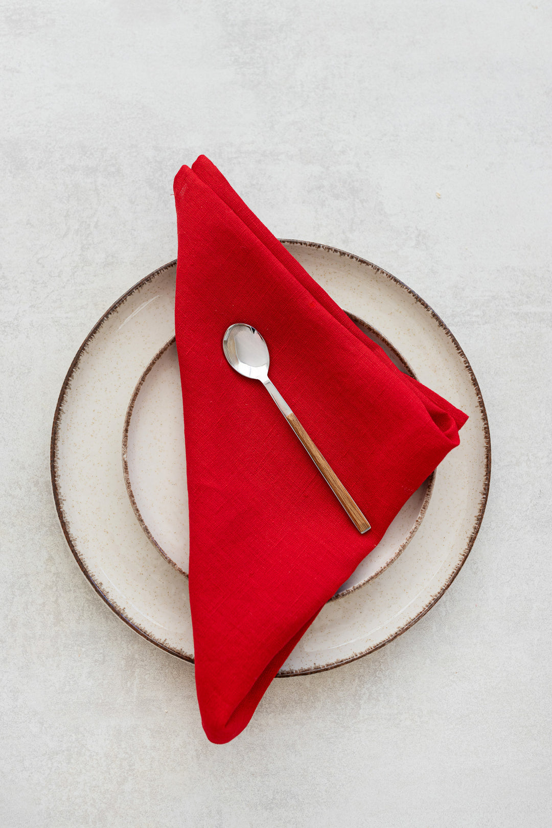 Linen Napkins Set Of 2 In Red Color - Daily Linen