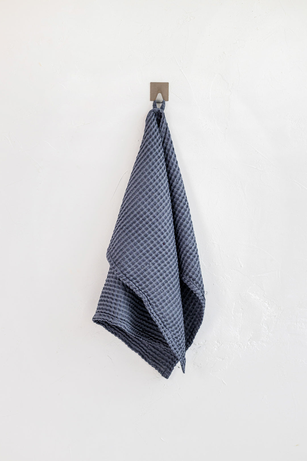 Hanging Linen Waffle Kitchen Towel In Blue Color - Daily Linen