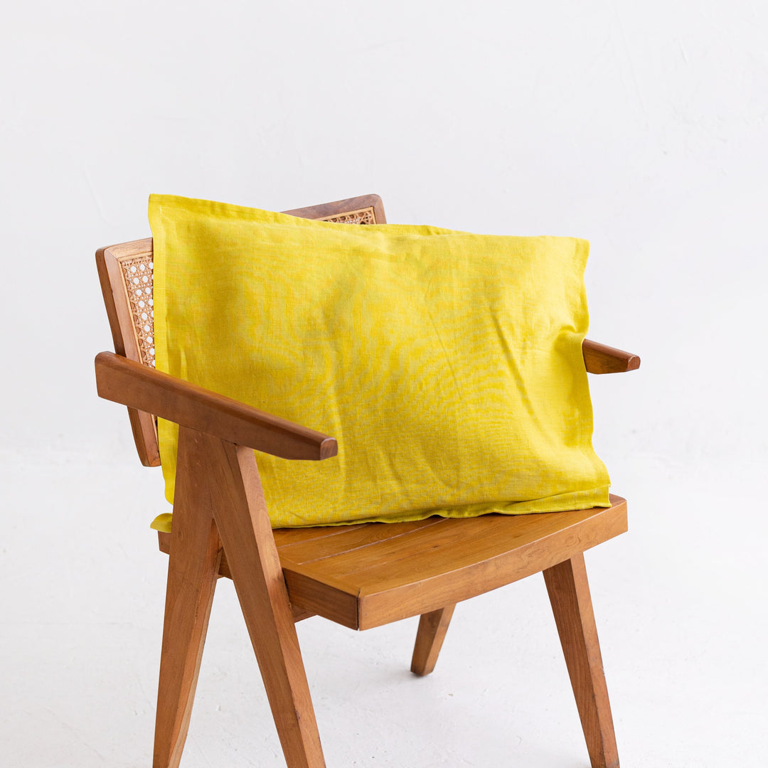 Yellow Color Linen Pillowcase - Daily Linen