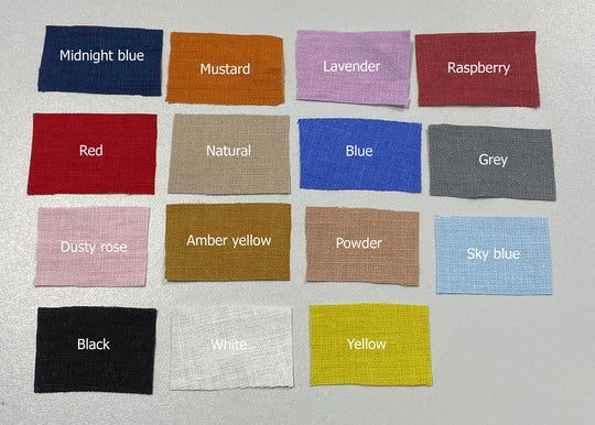 Linen fabric samples