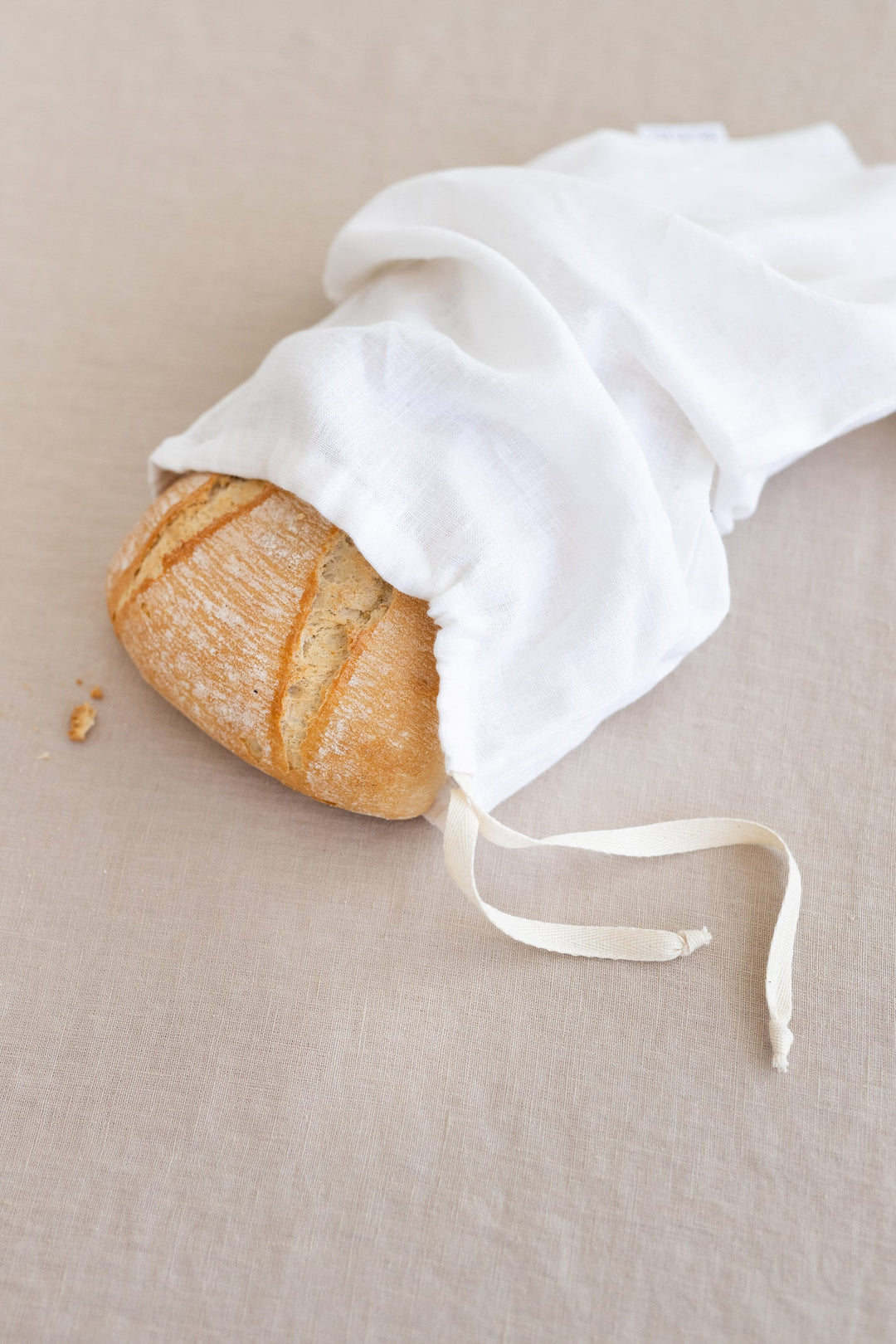 White Linen Bread Bag 3 - Daily Linen
