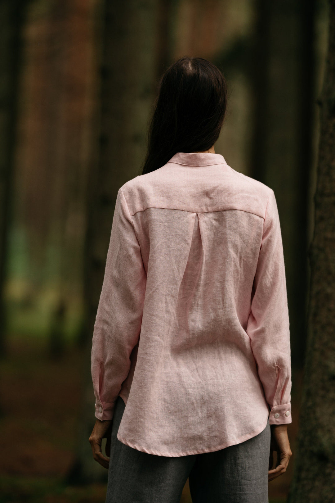 Rose Linen Button Up Shirt Amanda 4 - Daily Linen