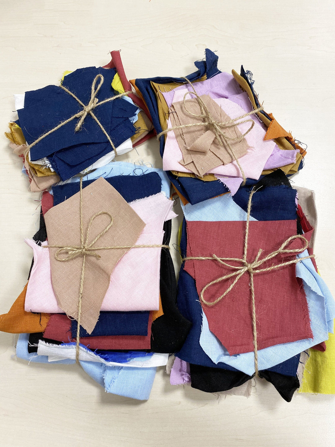 Linen Fabric Scraps In Various Colors 1 - Daily Linen