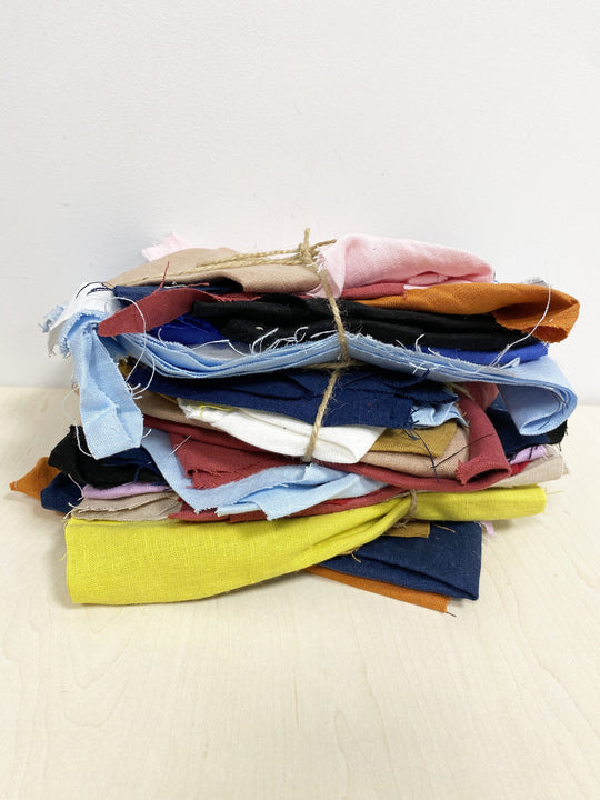 Linen Fabric Scraps In Various Colors 4 - Daily Linen