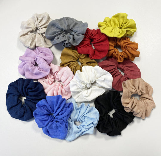 Linen Scrunchies Set Of 3 - Daily Linen