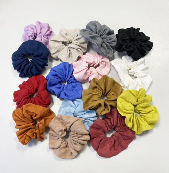 Linen Scrunchies Set Of 3 2 - Daily Linen