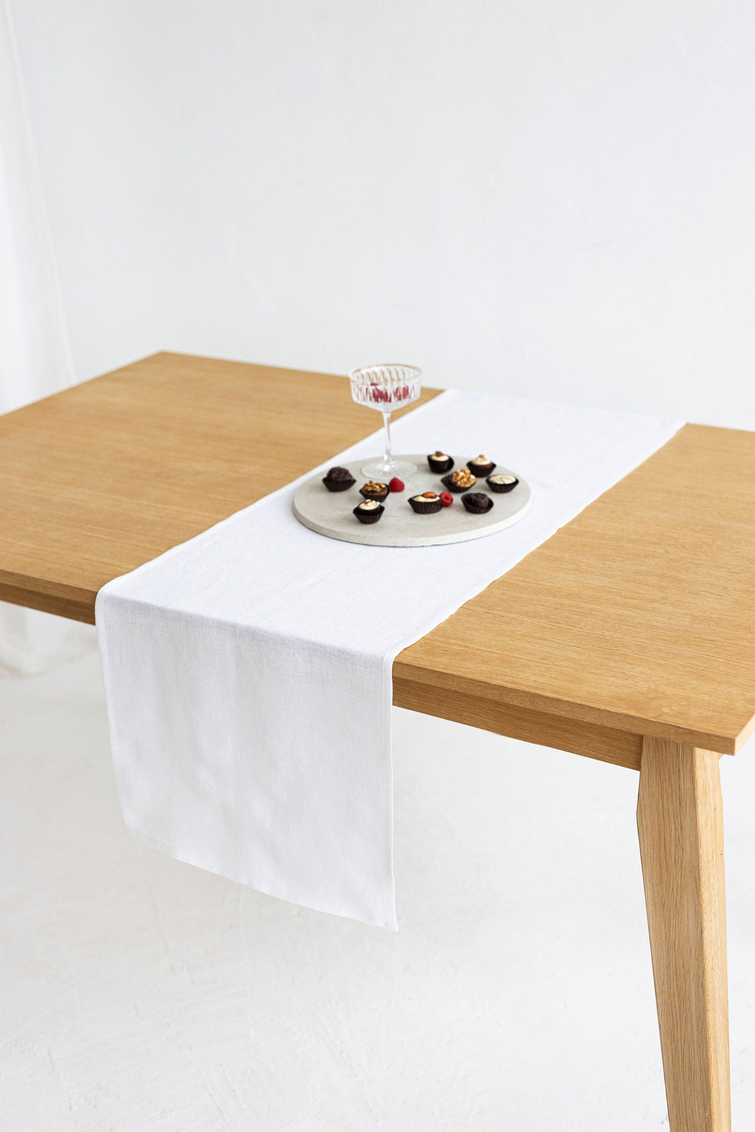 Table Decorated With White Color Linen Table Runner 2 - Daily Linen