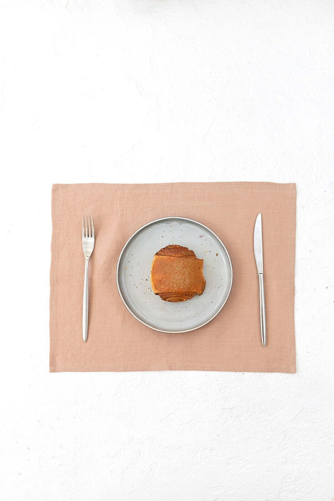 Linen Placemat Set Of 2 In Powder Color - Daily Linen