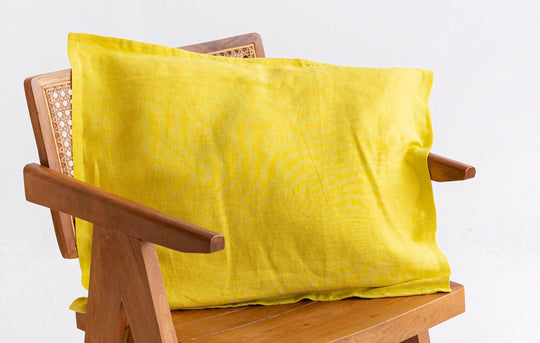 Yellow Color Linen Pillowcase 1 - Daily Linen