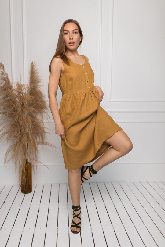 Linen Sleeveless Dress BARBARA | Daily Linen