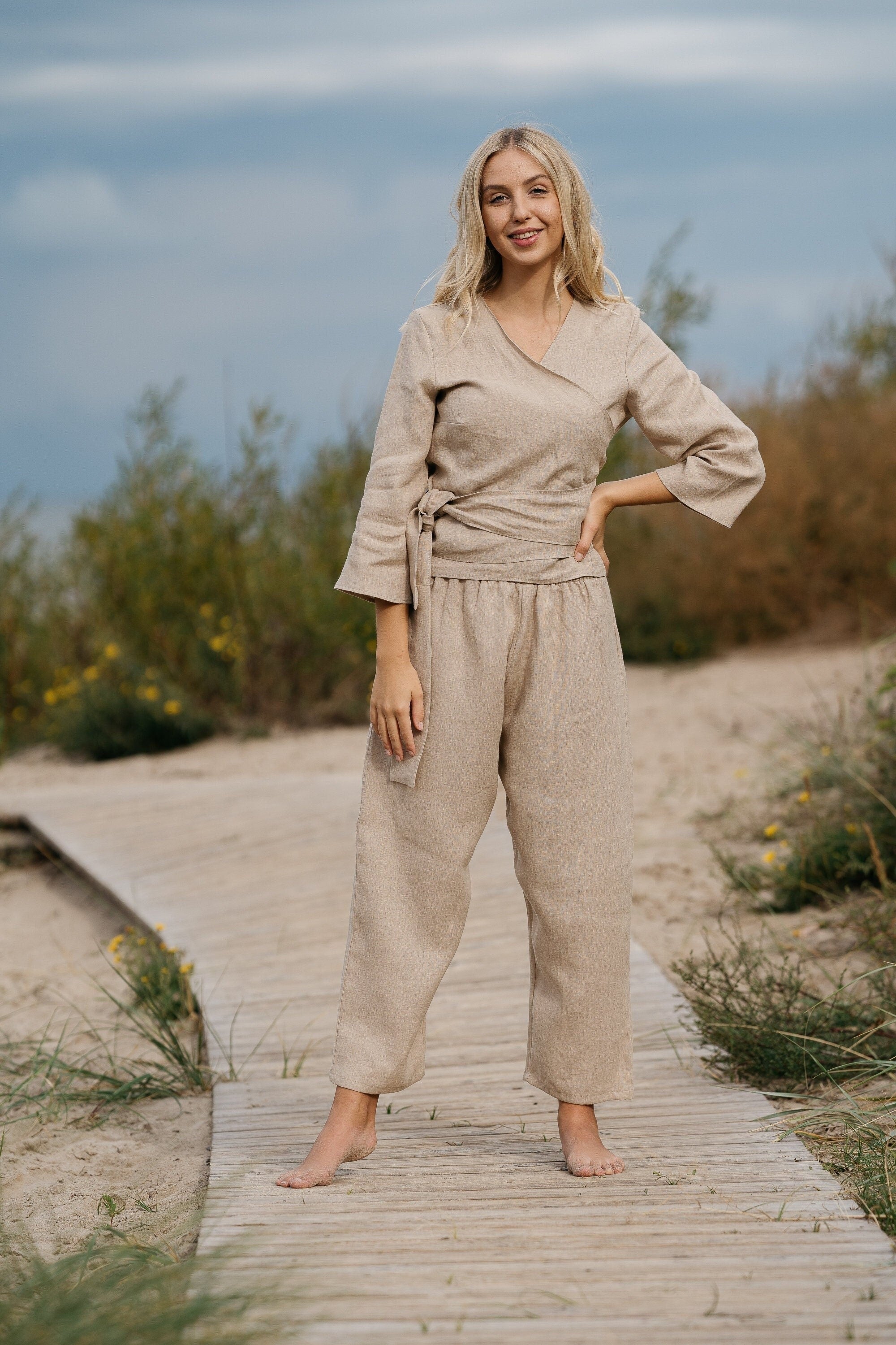 Wrap Linen Top MADEIRA | Daily Linen