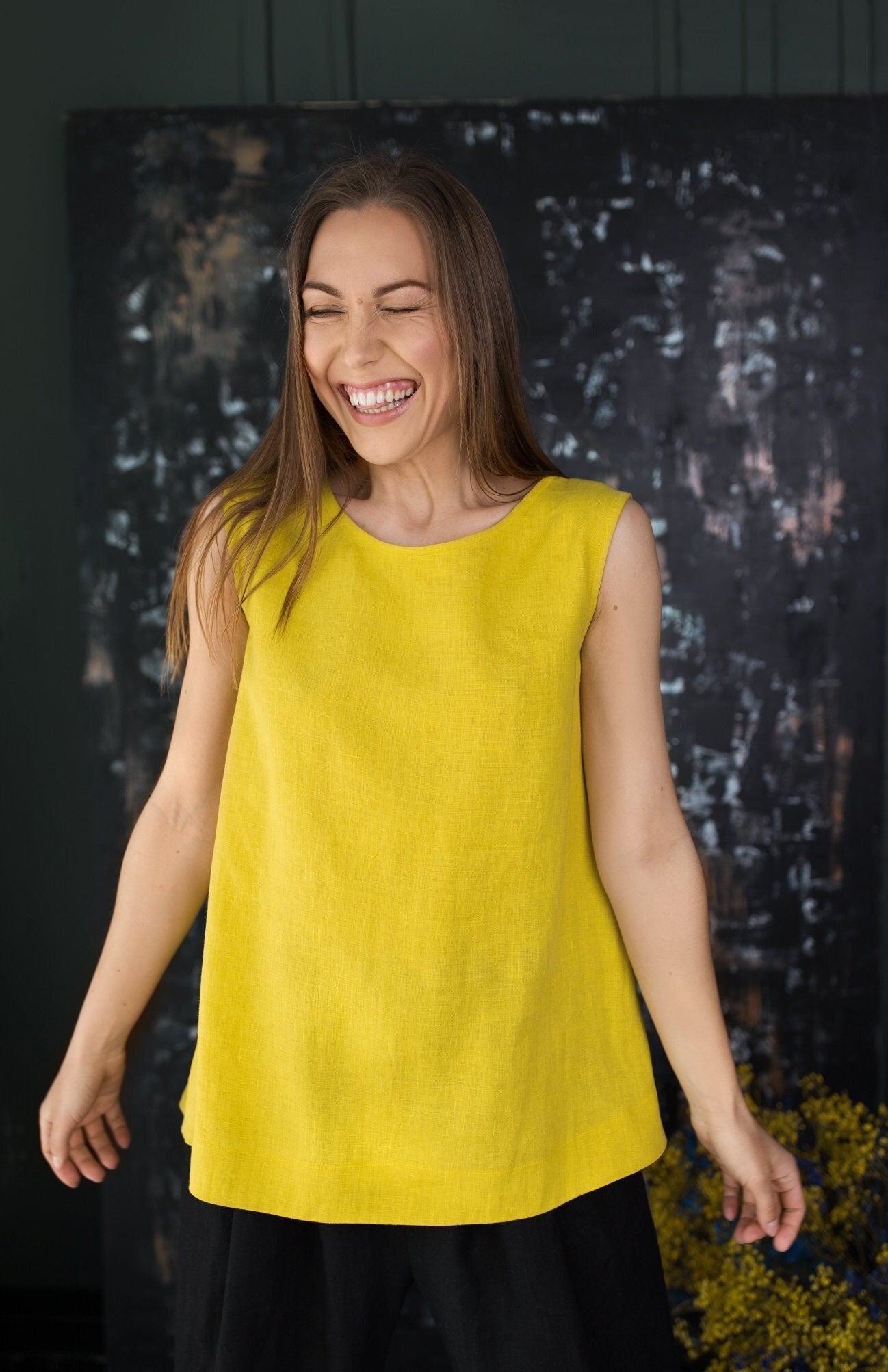 Oversized Linen Tank Top | Daily Linen